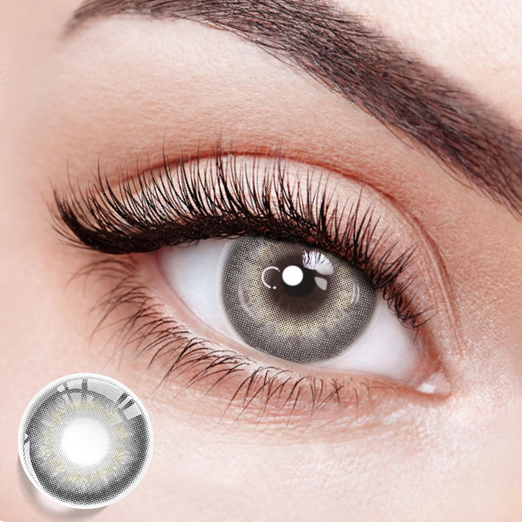 Effect Display of Wearing Apricity Gray Contact Lenses